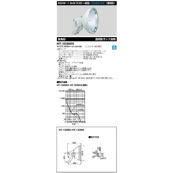 東芝 屋外用HID投光器 キャドミラーA 660W1.5kW E39 一般形 重耐塩耐食