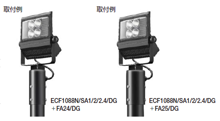FA24/DG || 1灯用フィッティングポールトップ用取付金具 岩崎電気 挿入 