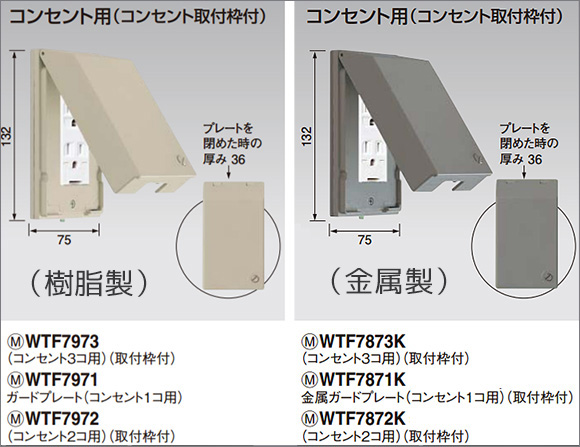 WTF7973 || ガードプレート Panasonic コスモシリーズ ワイド21配線