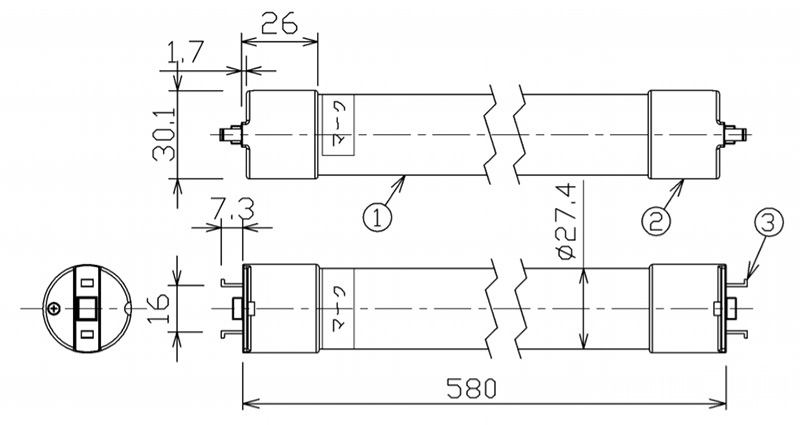 LDM20SS・N/10/10-01 || 直管形LEDベースライト専用 電源内蔵直管形LEDランプ 東芝(TOSHIBA) 20タイプ(LDM20)  昼白色(5000K・Ra83) ランプ光束(1000lm) 口金(GZ16) ランプ電力(10W) 定格寿命(40000h) 調光不可 [kj]  の通販【ランププロ.com】