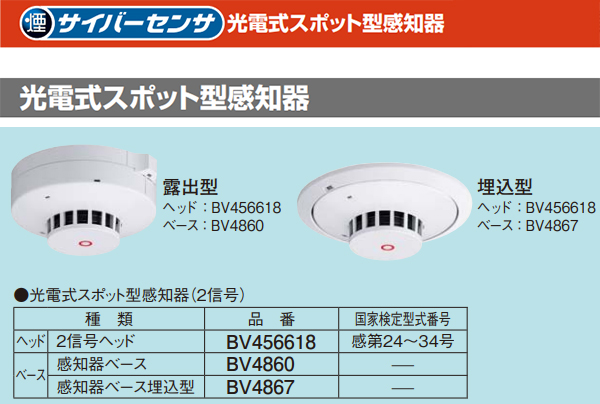 BV456618 | パナソニック(ナショナル) 光電式スポット型感知器2信号 