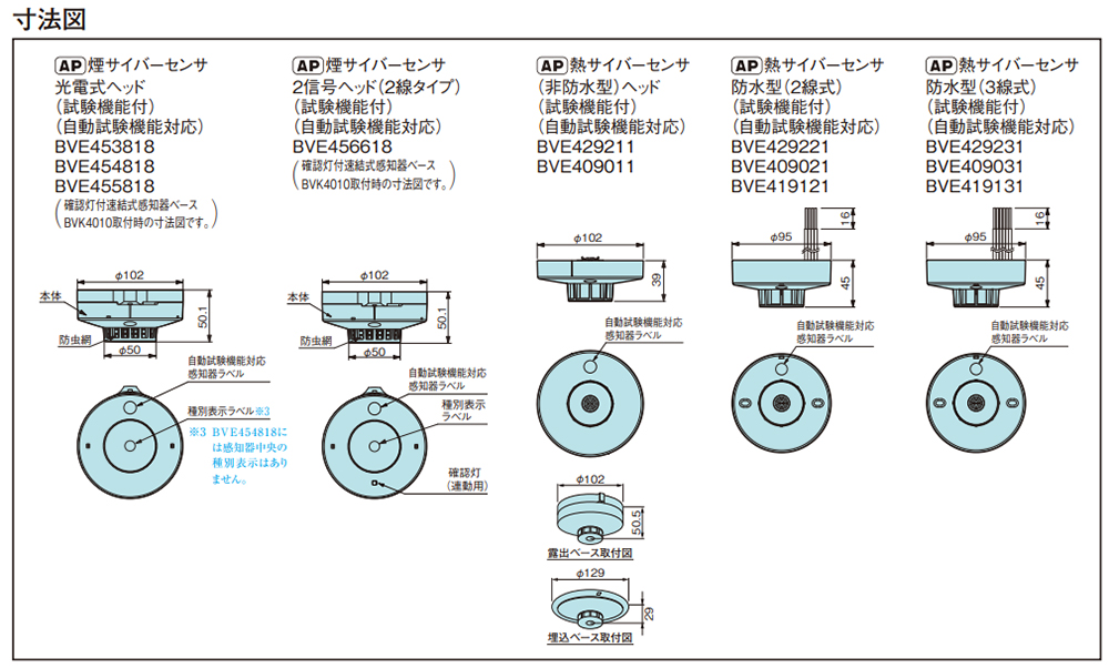 Panasonic 差動式スポット型感知器2種ヘッド 火災感知器 3つ - その他