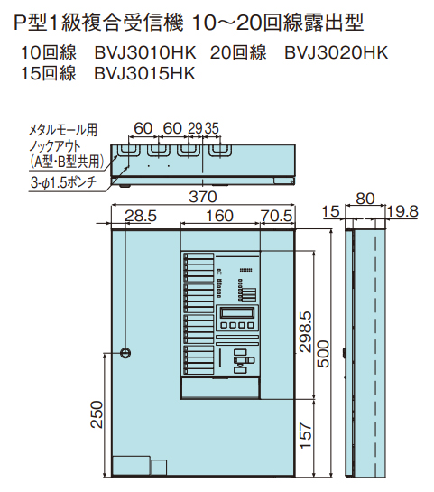 BVJ3020HK || P型1級複合受信機 Panasonic シンプルP-1シリーズ 露出型