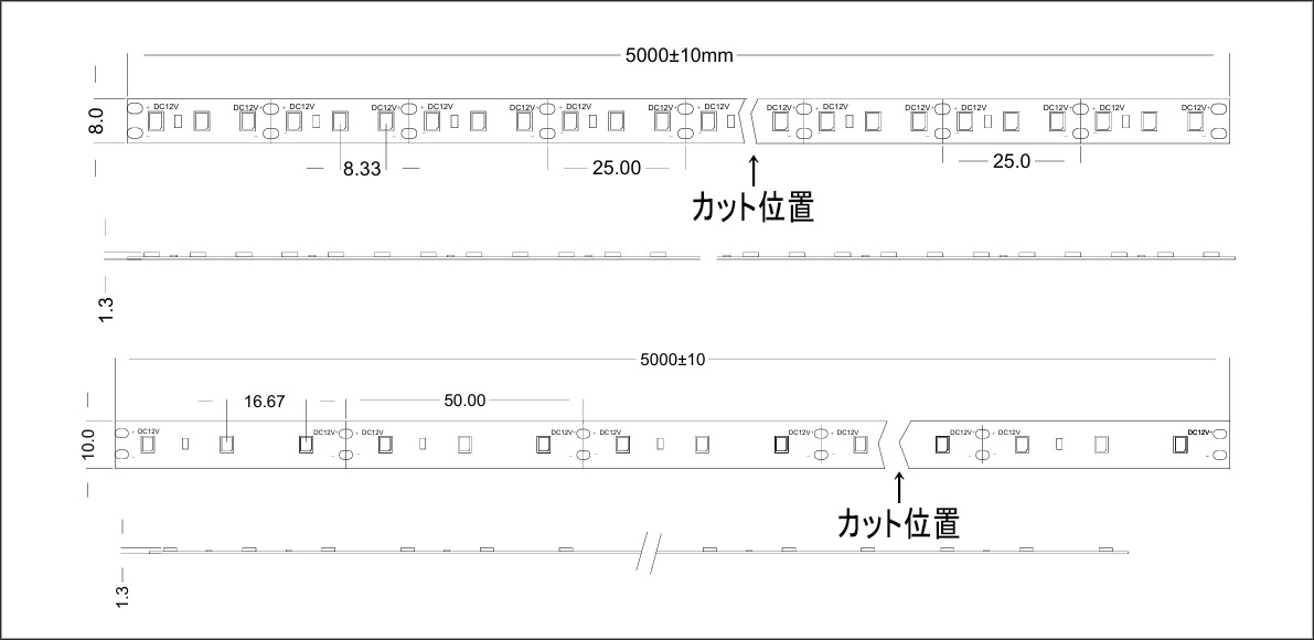 LED GLOW】LEDテープライト DC12V 【看板電材ドットコム】
