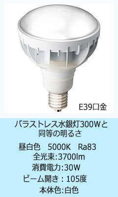 S0/W-L14+LDR30N-H-E39/W850+F14/W||【小型看板用LED投光器セット 