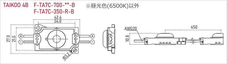 F-TA7C-700-8L27-B || 高拡散レンズ搭載LEDモジュール【30個セット