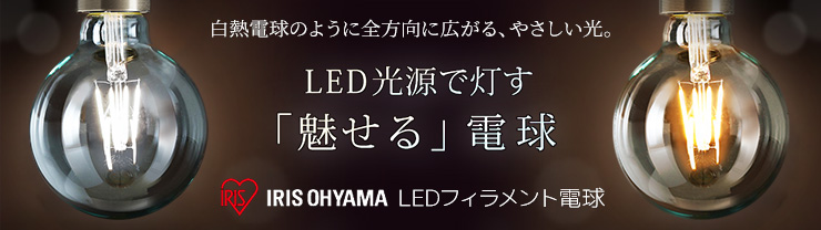 【セット販売】アイリスオーヤマ　LEDフィラメント電球（ボール型） 特集