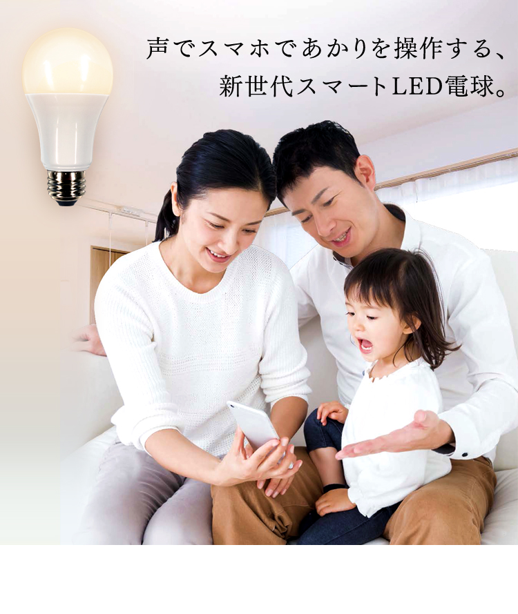 アイリスオーヤマ　AIスピーカー対応　LEDランプ
