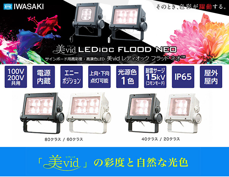 岩崎電気製 LEDフラッドネオ 150クラス（広角タイプ）（昼白色タイプ）（電源ユニット内蔵形）本体色：ダークグレー 品番：ECF1592N SAN2  DG 通販